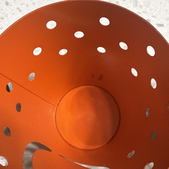 Hallmark Halloween BOO Metal Cutout Candle Holders Tealight Votive Black Orange - Picture 3 of 6